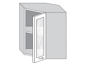 1.60.3у Шкаф настенный (h=720) угловой на 600мм со стекл. дверцей в Урае - uraj.магазин96.com | фото