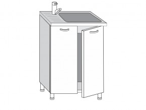 2.60.2мн Шкаф-стол на 600мм под накладную мойку с 2-мя дверцами в Урае - uraj.магазин96.com | фото