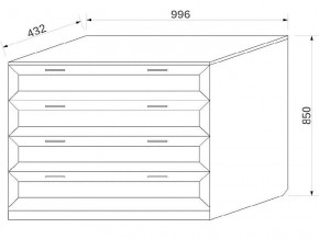 Комод с 4-мя ящиками в Урае - uraj.магазин96.com | фото