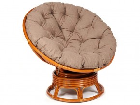 Кресло-качалка Papasan w 23/01 B с подушкой Cognac, экошерсть Коричневый в Урае - uraj.магазин96.com | фото