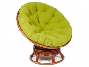 Кресло-качалка Papasan w 23/01 B с подушкой Pecan, флок Олива в Урае - uraj.магазин96.com | фото