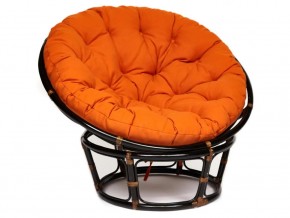 Кресло Papasan 23/01 W с подушкой Antique brown, ткань Оранжевый в Урае - uraj.магазин96.com | фото