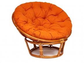 Кресло Papasan 23/01 W с подушкой Cognac, ткань Оранжевый в Урае - uraj.магазин96.com | фото