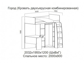 Кровать двухъярусная комбинированная в Урае - uraj.магазин96.com | фото