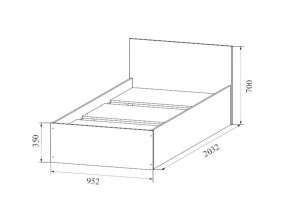 Кровать одинарная (Без матраца 0,9*2,0) в Урае - uraj.магазин96.com | фото