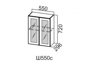 Ш550с/720 Шкаф навесной 550/720 (со стеклом) в Урае - uraj.магазин96.com | фото