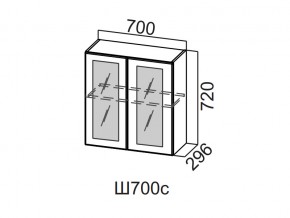 Ш700с/720 Шкаф навесной 700/720 (со стеклом) в Урае - uraj.магазин96.com | фото