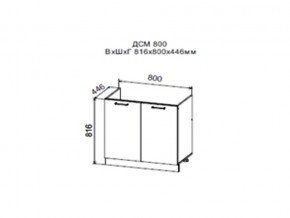 Шкаф нижний ДСМ800 под мойку в Урае - uraj.магазин96.com | фото