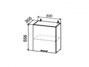 Шкаф верхний ДП600 с 1ой дверкой в Урае - uraj.магазин96.com | фото